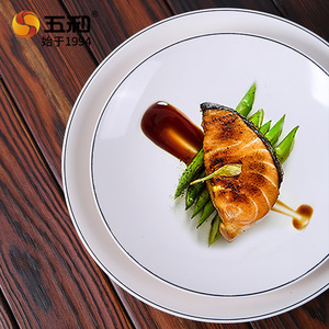 Melamine Round Plate White Durable Hotel Restaurant Use - Product Image 3