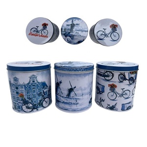 Boîte en métal ronde personnalisée pour biscuits Stroopwafel, bonbons et confiseries - Product Image 5