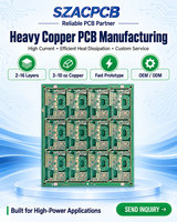 Fabricant de circuits imprimés (PCB) en cuivre sur mesure, PCB 4 couches 6 oz haute intensité et haute puissance pour BMS, onduleur, contrôleur de moteur, stockage d'énergie