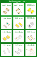 LED SMD Epistar Sanan Chip 0805 clignotante rouge bleu vert RGB pour écran d'affichage publicitaire, durée de vie de 50 000 heures