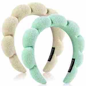 Serre-tête rembourré en éponge en forme de nuage pour femme, bandeau antidérapant pour le haut du crâne, style doux, accessoire capillaire pour fête, mariage, cadeau - Product Image 6