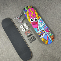 Planche à roulettes professionnelle de 31 pouces en bois d'érable à quatre roues, avec deck concave double-coup de pied en alliage d'aluminium, pour enfants et adultes