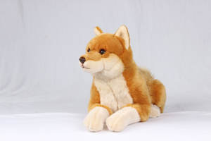 शीबा संग्रहणीय गुड़िया खिलौना पीला भरा जानवर जीवन आकार वास्तविक बैठने वाले कुत्ते प्लग खिलौने - Product Image 2