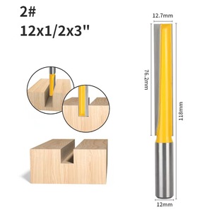Trou de serrure de fraisage de travail du bois rainurage droit coupe de nettoyage de fond allongé - Product Image 5