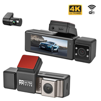 Kamera Dashcam Mobil Factory A3Pro 3 Saluran 4K 4K+1K+1K Layar IPS 3.16" HD Nightvision ADAS GPS WiFi G-sensor Nightvision 24H Parking