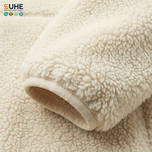 เสื้อแจ็คเก็ตเชอร์ปา SUHE ลายหมีเท็ดดี้สำหรับผู้หญิง ทรงโอเวอร์ไซส์ ซิปหน้า ผ้าฟลีซ คอตั้ง ขนปุย นุ่ม อุ่น ใส่สบาย เหมาะสำหรับฤดูหนาว - Product Image 4