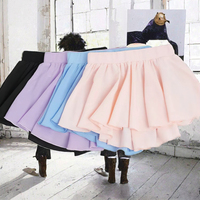 Rok Tari Anak Perempuan Model Baru Grosir 100% Poliester/Sifon Pinggang Elastis Rok Balet Bulat untuk Anak-Anak