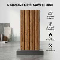 Panneau isolant en métal à grain de bois moderne, imperméable et ignifuge, pour revêtement mural extérieur, bardage de villa et usage domestique