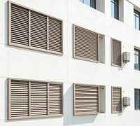 Système de mur-rideau en aluminium à persiennes fixées de type Z pour façade extérieure, anti-rouille, imperméable, léger, pare-soleil