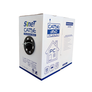 Cable Ethernet CMR <span class=keywords><strong>Cat5e</strong></span> de 305 m (1000 pies), <span class=keywords><strong>UTP</strong></span>, 24 AWG, 8 Conductores, Cobre Sólido, Revestimiento de PVC, 350 MHz, para Telecomunicaciones y Vigilancia, Certificado ETL - Product Image 1