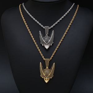 Desain baru liontin Hip Hop berukir emas 18-berlian nuansa es-liontin Goku mutiara naga emas - Product Image 4