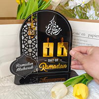 Calendrier de compte à rebours du Ramadan moderne en acrylique doré personnalisé, impression sérigraphique, logo personnalisé, décoration Eid Mubarak, Chine