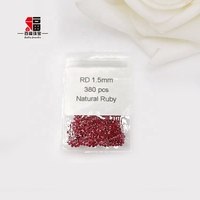 Pierre de Corindon Naturel de Haute Qualité Baifu, Rubis Rond Facetté pour Sertissage de Bague et Pendentif
