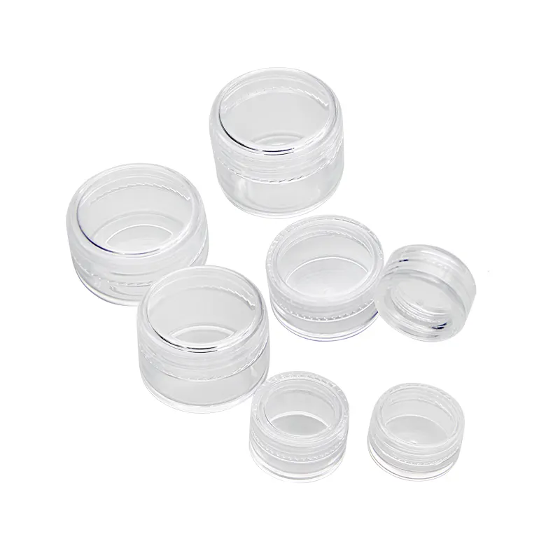 5ml 10ml 20ml klare Creme gläser mit klarem/weißem Deckel Lidschatten paletten einfarbig für Make-up Lidschatten paletten glas