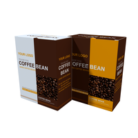 Caja de Café Instantáneo de Papel Reciclado con Impresión Personalizada y Logotipo, Empaque para Café Espresso Instantáneo