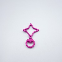 Nouvelles attaches pivotantes en métal peint en forme d'étoile colorée avec mousqueton à ressort, accessoires de quincaillerie pour la décoration et la fabrication de porte-clés faits main