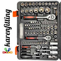172PCs Cr-v Kit de reparación de automóviles Herramientas 1/2 "1/4" 3/8 "Juego de herramientas combinadas de llave de vaso-001