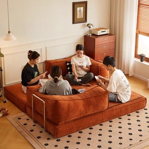Modular Foam Compression Sofa Bed Foldable One Seat Removable Washable Modern Simple Living <b>Room</b> Long-term Sleeping Lazy - Product Image 3