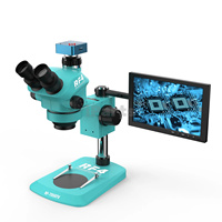 Microscope optique trinoculaire IParts RF4 7-50X avec caméra USB 38MP et zoom continu RF7050TV-638-S010