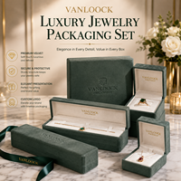 Ensemble d'emballage de bijoux en velours de luxe, boîte cadeau personnalisée avec logo, boîte de rangement pour bagues, colliers, boucles d'oreilles, bracelets