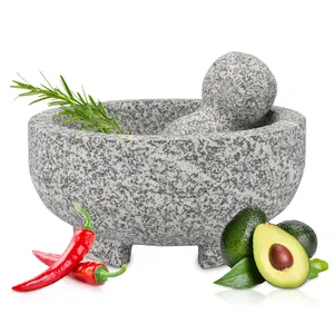 Natural Granite Stone Unpolished Customized Large Mortar And Pestle Set