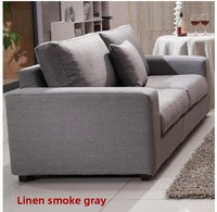 Canapé de salon double triple siège de style moderne canapé d'angle en latex en tissu technique-lin en coton pour petits appartements meubles de maison