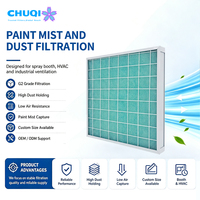 Filtre G3 G4 en fibre de verre avec cadre en carton pour salle blanche ISO 6-8, usage pré-filtration AHU, vente en gros, qualité supérieure