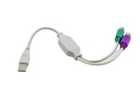 Adaptor Kabel USB PS2 untuk Keyboard dan Mouse dengan Antarmuka PS/2, Kontroler USB Terintegrasi dan Mendukung Port PS2 pada KVM Switch