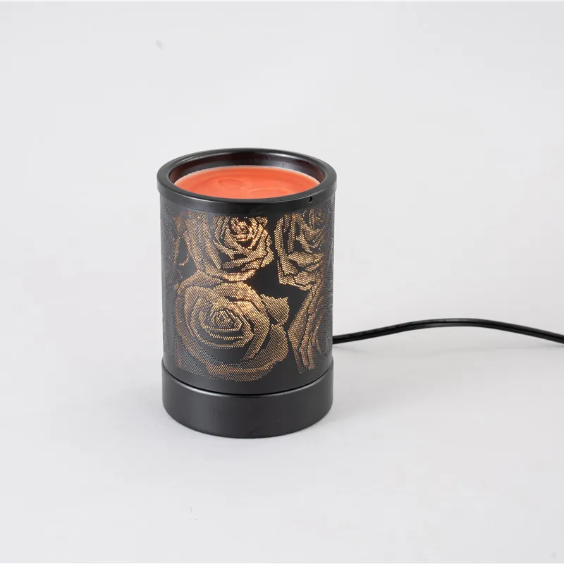 Chauffe-cire électrique usb, en fer, veilleuse, lampe chauffante à huile aromatique, brûleur d'encens, rose
