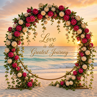 Fleurs murales en soie pivoine - Décoration intérieure et accessoires de photographie de mariage, arrangement pour mariage en extérieur