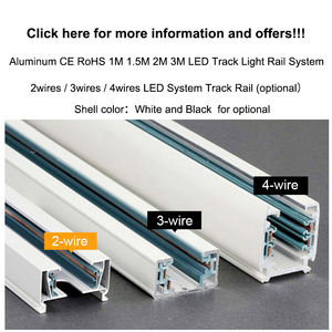 Barre de voie en aluminium à 2 fils de haute qualité montée en surface et encastrée Source de lumière LED Luminaires à <span class=keywords><strong>rail</strong></span> de guidage à un circuit - Product Image 2