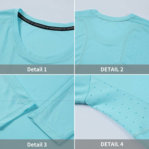 Camiseta Deportiva de Manga Larga para Hombre, Personalizada OEM, con Estampado Reflectante, Ultraligera, de Secado Rápido, Transpirable, de Malla, para Correr y Hacer Ejercicio - Product Image 4