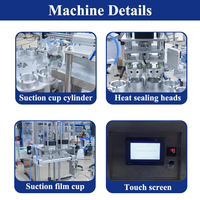 Machine de scellage thermique semi-automatique pour canettes de boissons, pots de yaourt, capsules de café (K-cup), bouteilles, boîtes avec opercule en film et scellage de capuchons en aluminium