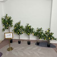 Planta Artificial C180, Árbol de Limón Artificial, Árboles Pequeños, Decoración para el Hogar y Jardín, Árbol Artificial Realista