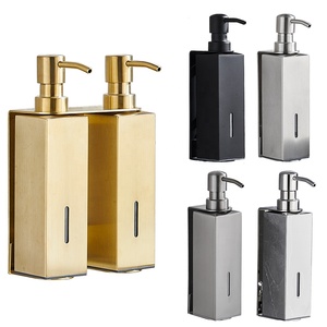 Support mural personnalisé pour distributeur de gel douche, shampoing, après-shampoing et <span class=keywords><strong>savon</strong></span> liquide avec fenêtre visible pour hôtels - Product Image 1