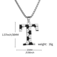 RINHOO-collar con colgante de letras A-Z de acero inoxidable 316L, cadena con 26 letras del alfabeto para hombre y mujer, joyería con nombre, regalo
