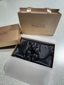 Amity caja de regalo conjunto de funda de almohada de seda máscara de Ojos de seda de morera combinación de círculo de pelo caja de regalo conjunto de tres piezas - Product Image 5