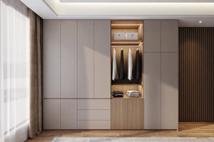 Factory Direct One-Stop Custom-Made Modern Durable Adjustable Freestanding Solid Wood Eco-Friendly <strong>Large</strong> Capacity <strong>Wardrobe</strong> - Product Image 2