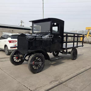 รถยนต์ไฟฟ้าจีนสีดำสุดคลาสสิก สไตล์ลีมูซีนย้อนยุค สำหรับเที่ยวชมสถานที่  รถคลาสสิกในละครโทรทัศน์  รถคลาสสิกสำหรับขาย - Product Image 2