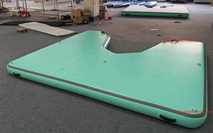 Plataforma Flotante Inflable <span class=keywords><strong>WAKE</strong></span>, Muelle Flotante para Yates, Isla Flotante, Alfombra Flotante para Agua, Instalación de Entretenimiento Acuático, Capacidad de 500 kg, 5-10 Personas - Product Image 6