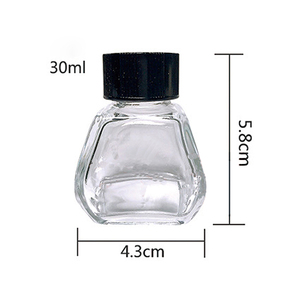 Bouteille en verre rectangulaire de haute qualité pour encre, vente en gros d'usine chinoise, personnalisable, emballage en vrac, usage bureautique, logo personnalisé - Product Image 4
