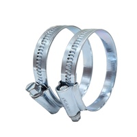 Collier de serrage britannique en fer galvanisé à filetage complet pour tuyau d'arrosage