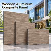 Panneau composite en aluminium à grain de teck de 4 mm, revêtement PVDF, panneau ACM pour la décoration de façade d'entrée