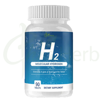 Comprimés d'hydrogène moléculaire 12ppm pour la santé cérébrale, supplément alimentaire, marque personnalisée OEM, à base de plantes chinoises, avec logo sur mesure