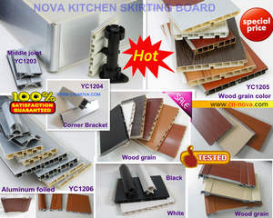 Foglio di alluminio spazzolato nero pvc battiscopa armadio da <span class=keywords><strong>cucina</strong></span> in plastica zoccolo - Product Image 6