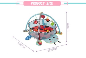 Tappetino Gioco Educativo 3-in-1 KSF Anti-Urina, Tappeto <span class=keywords><strong>per</strong></span> Gattonare, Gioco Oceanico, Rack Fitness, Piscina di Palline con Tessuto Non Tessuto <span class=keywords><strong>per</strong></span> Neonati - Product Image 3