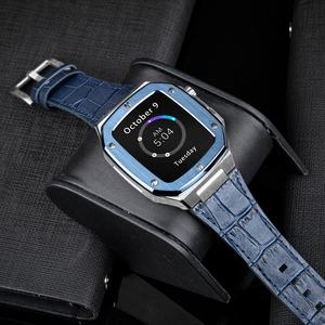 Correa de silicona de lujo con logotipo personalizado de diseñador original y funda de reloj de metal para <span class=keywords><strong>Apple</strong></span> - Product Image 3