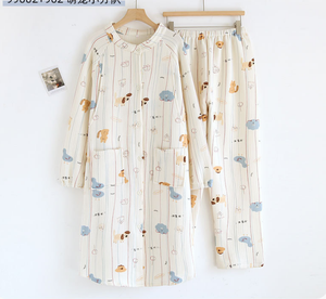 Vestito di maternità interstrato di cotone aria invernale durante la <span class=keywords><strong>gravidanza</strong></span> post-partum allattamento donne in <span class=keywords><strong>gravidanza</strong></span> <span class=keywords><strong>pigiama</strong></span> donne - Product Image 3