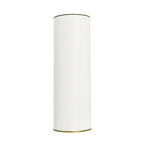 100% Recycled Flexography White Cardboard Paper Tube Recycle Cardboard Biodegradable Round Shape Tubes