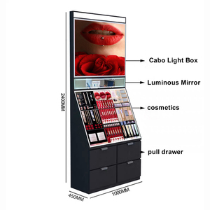 Cửa hàng bán lẻ mỹ phẩm hiển thị kệ lưu trữ thiết kế sản phẩm làm đẹp trang điểm Wall Mount tủ trưng bày - Product Image 5